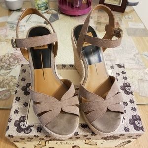 Dolce Vita Tracey Open Toe Suede Wedge Sandal